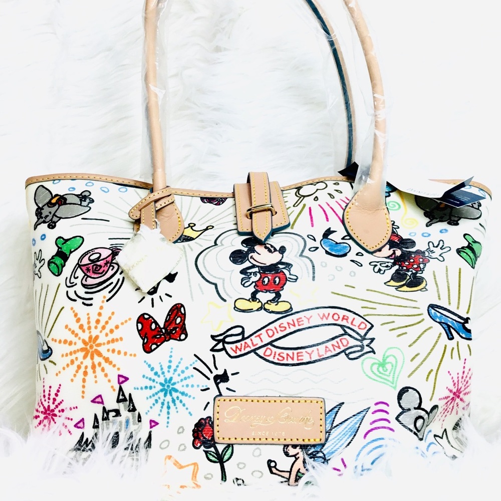 DISNEY Dooney & Bourke Sketch Tote Bag Shoulder Bag Brand New with Tag - Picture 8 of 9
